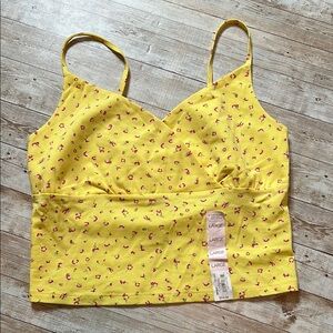 ❤️SO NWT Yellow Sweetheart Camisole Crop Top